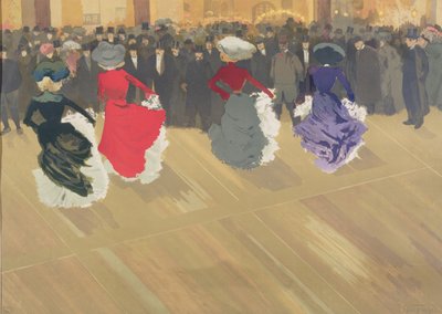 Women Dancing the Can-Can by Abel Truchet